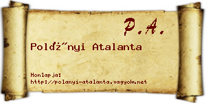 Polányi Atalanta névjegykártya